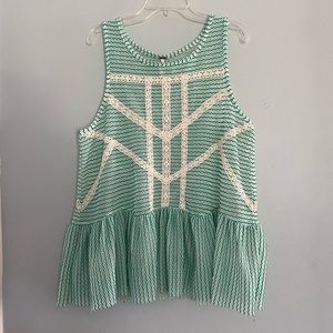 Vintage free people peplum top sheer